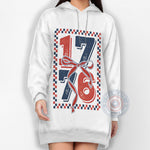 1776 Classic America 4th of July unisex T-shirt sweatshirt hoodie celebrating Independence Day and patriotism