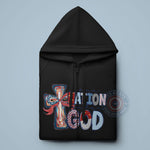 T-shirt sweatshirt hoodie with One Nation Under God design expressing faith and pride – Perfect as a 4th of July Independence Day gift