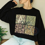 Mother's Day Preppy Easter Amen Jesus Apparel Camo T-Shirt Sweatshirt Hoodie with Bow