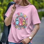 Retro Chillin' With My Peeps T-shirt/Sweatshirt/Hoodie - Cute Easter Bunny Apparel for Father's Day