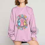 Retro Chillin' With My Peeps T-shirt/Sweatshirt/Hoodie - Cute Easter Bunny Apparel for Father's Day