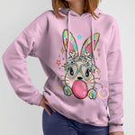 Retro Bunny Blowing Bubble T-shirt/Sweatshirt/Hoodie - Cute Easter Rabbit Apparel for Father's Day