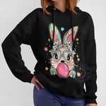 Retro Bunny Blowing Bubble T-shirt/Sweatshirt/Hoodie - Cute Easter Rabbit Apparel for Father's Day