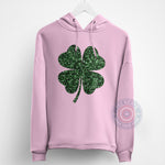 Lucky Four Leaf Clover Retro T-shirt/Sweatshirt/Hoodie - Cute St. Patrick's Day Apparel for Father's Day