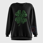 Lucky Four Leaf Clover Retro T-shirt/Sweatshirt/Hoodie - Cute St. Patrick's Day Apparel for Father's Day