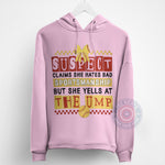 Funny Softball Suspect Claims Retro T-shirt/Sweatshirt/Hoodie - Humorous Game Day Apparel for Father's Day