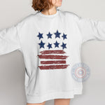 USA - Mother’s Day- Retro Stars and Stripes Women’s 4th of July Tee - A stylish Comfort Colors Choice Your T-Shirt, Long Sleeve or Hoodie for all Sizes and Colors