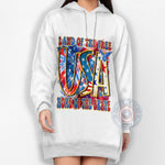 Land Of The Free July 4th Hoodie/T-Shirt For Independence Day – Patriotic Graphic Sweatshirt with Stars, Eagle Print