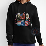 Patriotic Sunflower Daisy T-shirt/Sweatshirt/Hoodie - Retro USA America Independence Day