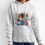 Patriotic Sunflower Daisy T-shirt/Sweatshirt/Hoodie - Retro USA America Independence Day