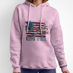 Retro USA Fish Flag Graphic T-Shirt, Sweatshirt & Hoodie - Patriotic American 4th of July Apparel