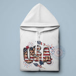 Retro USA Leopard Coquette Independence Day T-shirt/Sweatshirt/Hoodie - Girly America 4th of July