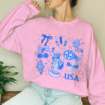 Retro America Coquette Independence Day T-Shirt Sweatshirt Hoodie Fun
