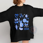 Retro America Coquette Independence Day T-Shirt Sweatshirt Hoodie Fun