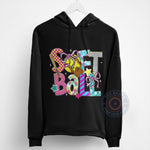Softball Father's Day T-shirt - Cute Preppy Retro Daddy Sweatshirt/Hoodie