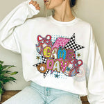 Checkered Dad Bow Softball Father's Day T-shirt/Sweatshirt/Hoodie - Vintage Preppy Gift For Dad - Tee Beats