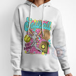 Softball Dad Apparel - Preppy Leopard Coquette Father's Day T-shirt/Sweatshirt/Hoodie for Stylish Game Day