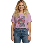She Loves Jesus America Independence Day T-shirt, Sweatshirt, Hoodie - Faith Pride Apparel