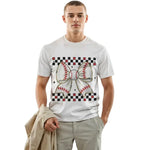 Retro Checkered Baseball Mom Bow T-shirt/Sweatshirt/Hoodie - Cute Game Day Apparel for Father's Day