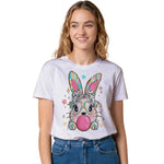 Retro Bunny Blowing Bubble T-shirt/Sweatshirt/Hoodie - Cute Easter Rabbit Apparel for Father's Day