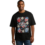 Cute Patriotic Strawberry 4th of July Shirt Hoodie Sweatshirt – Floral Stars & Stripes Gift for Independence Day