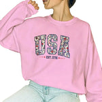 USA 1776 Pattern 4th of July Unisex T-shirt, Sweatshirt, Hoodie – Celebrate Classic American Independence Day