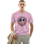 American Soldier with Smiley Face and American Flag 4th of July unisex T-shirt sweatshirt hoodie expressing strong patriotic pride.