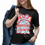 American Honey Bow design T-shirt sweatshirt hoodie – sweet simple and unique to celebrate Independence Day 4th of July