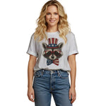 Cute American Flag Raccoon 4th of July unisex T-shirt sweatshirt hoodie – a unique Independence Day gift