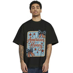 American Honey Patriotic T-shirt/Sweatshirt/Hoodie with USA Flag Bows for Independence Day