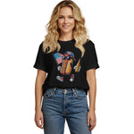 Hot Dog USA Funny Independence Day T-shirt/Sweatshirt/Hoodie with American Flag