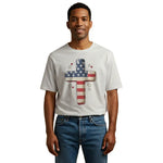 Faith & Freedom Patriotic Christian Independence Day T-shirt/Sweatshirt/Hoodie with American Cross