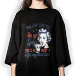 Retro Woman Eating Hot Dog - Funny 4th of July T-shirt/Sweatshirt/Hoodie - a gift for Independence Day