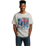 Patriotic God Bless America T-shirt/USA Flag Sweatshirt/Christian Inspired Hoodie with Fireworks for Independence Day