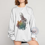 Cute Easter Bunny Flowers T-shirt/Sweatshirt/Hoodie - Trendy Spring Rabbit Tee for Father's Day