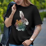 Cute Easter Bunny Flowers T-shirt/Sweatshirt/Hoodie - Trendy Spring Rabbit Tee for Father's Day