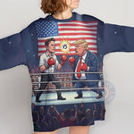 Satirical Showdown T-Shirt: Unofficial Tech Mogul vs. Former Commander-in-Chief Rivalry Tee