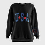 USA Red Star 4th of July unisex T-shirt sweatshirt hoodie with modern design celebrating American Independence Day - Tee Beats