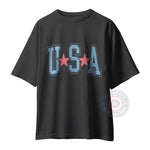 USA Red Star 4th of July unisex T-shirt sweatshirt hoodie with modern design celebrating American Independence Day - Tee Beats