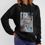 American Honey Patriotic T-shirt/Sweatshirt/Hoodie with USA Flag Bows for Independence Day