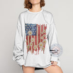 Summer Daisy Flag T-Shirt Hoodie Sweatshirt A Stylish Way to Celebrate Independence Day Grab This Patriotic Blossom Design on Your Top