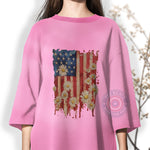 Summer Daisy Flag T-Shirt Hoodie Sweatshirt A Stylish Way to Celebrate Independence Day Grab This Patriotic Blossom Design on Your Top