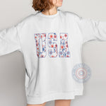 USA Unique Pattern 4th of July Unisex T-shirt Sweatshirt Hoodie Celebrating American Independence Day