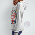 Retro Floral July 4th Hoodie – Independence Day Retro Graphic Sweatshirt with Patriotic Vibes