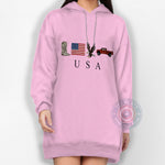 American Spirit USA T-Shirt Hoodie Sweatshirt Show Your Pride This 4th of July with a Unique Boot Flag Eagle Truck Graphic