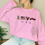 American Spirit USA T-Shirt Hoodie Sweatshirt Show Your Pride This 4th of July with a Unique Boot Flag Eagle Truck Graphic