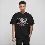 USA Pink Bow Hoodie T-Shirt Sweatshirt Cute 4th of July Style
