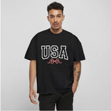 USA Pink Bow Hoodie T-Shirt Sweatshirt Cute 4th of July Style