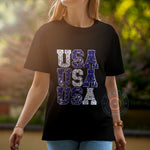 Mother's Day Retro Shirt - Patriotic Stars & USA Design T-Shirt/Sweatshirt/Hoodie in Blue | Comfort Colors Tee