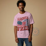 Land Of The Free 4th of July T-Shirt - Sweatshirt/Hoodie with Freedom Quote and Flag Print for Independence Day